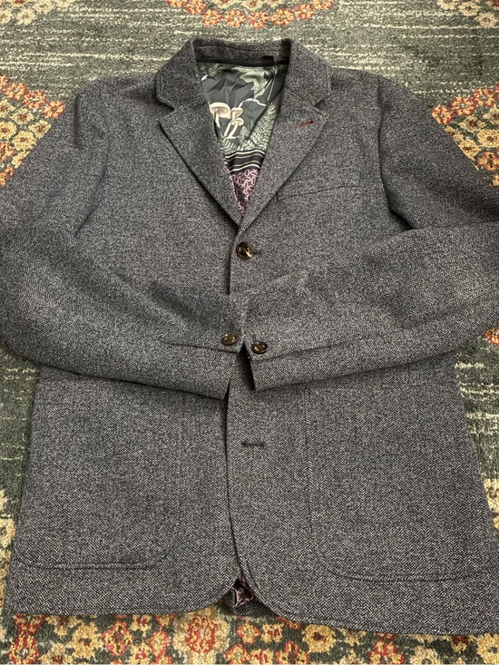 Ted Baker London Other - Ted Baker London Gray Herringbone Knit Blazer